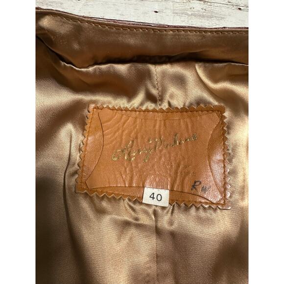 Larry Mahan Vintage Leather Vest Snakeskin Western Men's Size 42 Brown 1970 Soft - Picture 5 of 10